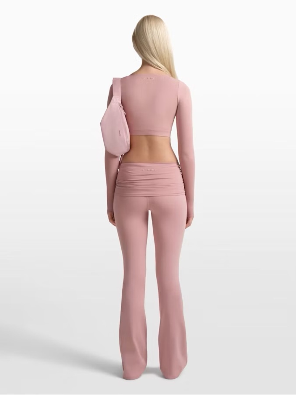 Nike x Skims Matte Foldover Slim Flare Legging In Himalayan - Picture 5 of 7